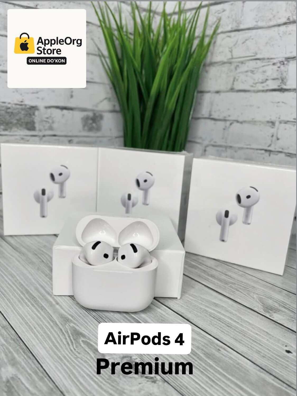 Наушники AirPods 4 активным шумоподавлением, USB Type-C airpods 4 premium