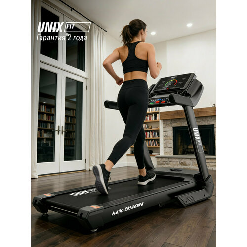 фото Беговая дорожка unix fit mx-950b электрическая, складная, до 20 км/ч, до 160 кг, кардиотренажер, тренажер для дома