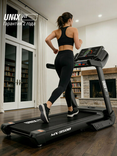 Изображение товара Беговая дорожка UNIX Fit MX-950B электрическая, складная, до 20 км/ч, до 160 кг, кардиотренажер, тренажер для дома
