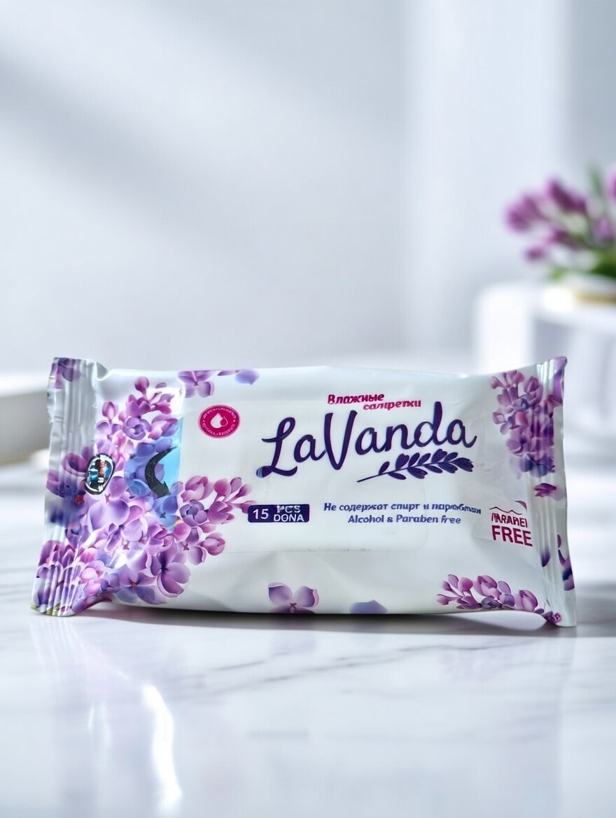 Влажные салфетки XNS Kids / Парфюм / 15 шт гипоаллергенные детские без спирта и парабенов