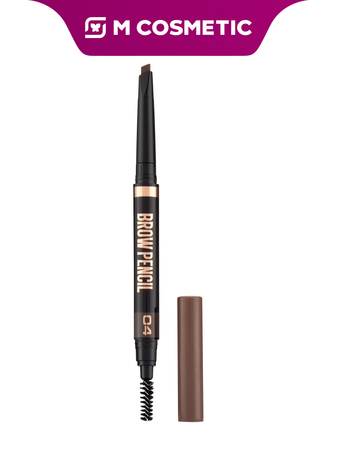 Автоматический карандаш для бровей STELLARY Brow Sculpting, тон 04, водостойкий, двусторонний, 10 г