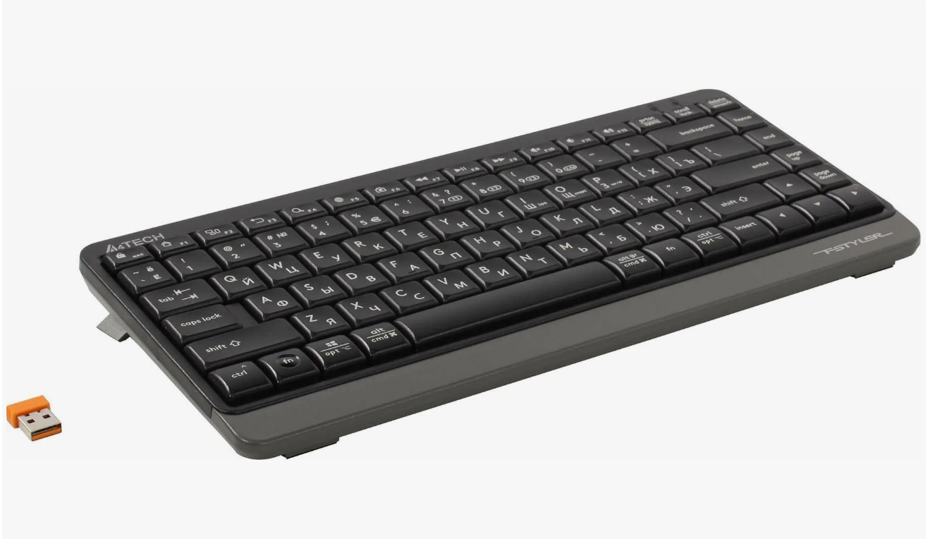 Клавиатура беспроводная 2в1 A4TECH Fstyler FBK11, Bluetooth/Радиоканал, черный/серый