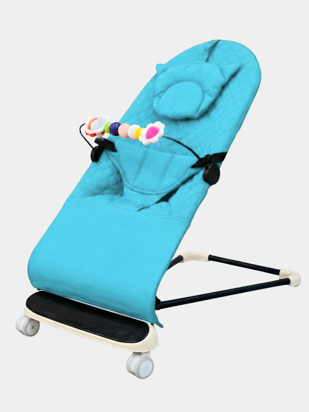 Детский шезлонг c игровой панелью, кресло-качалка, шезлонг для новорожденных