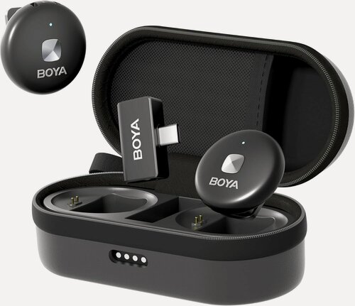 Изображение товара Беспроводной петличный микрофон BOYA Omic-U (Type-C) Button с шумоподавлением, ультракомпактная с частотой 2,4 ГГц