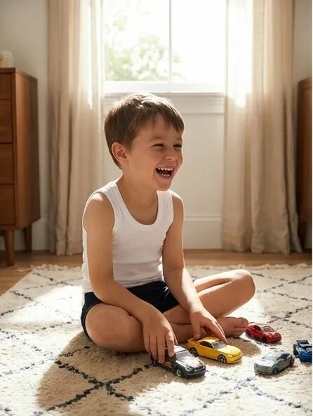 Майка Андерсен, размер 152, белый/серый — фото 1