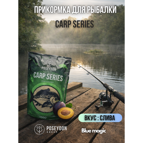 Прикормка рыболовная Carp SERIES , прикормка для рыбалки Слива POSEYDON 1000г