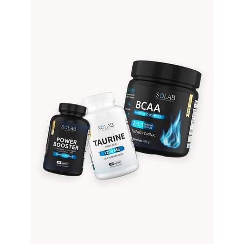 Комлпект: BCAA 2:1:1 240 шт + Предтренировочный комплекс + ZMA 90 шт, набор спортивного питания