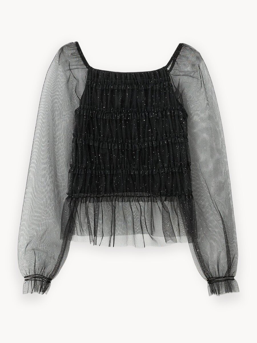 Блуза Sela, размер 152, черный