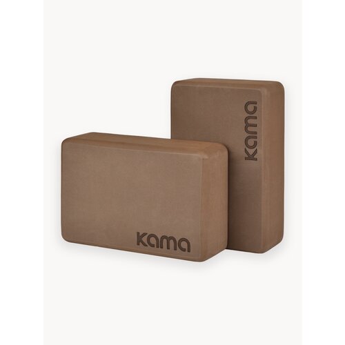 Блоки для йоги и фитнеса, Kama, 2 шт, кофейные