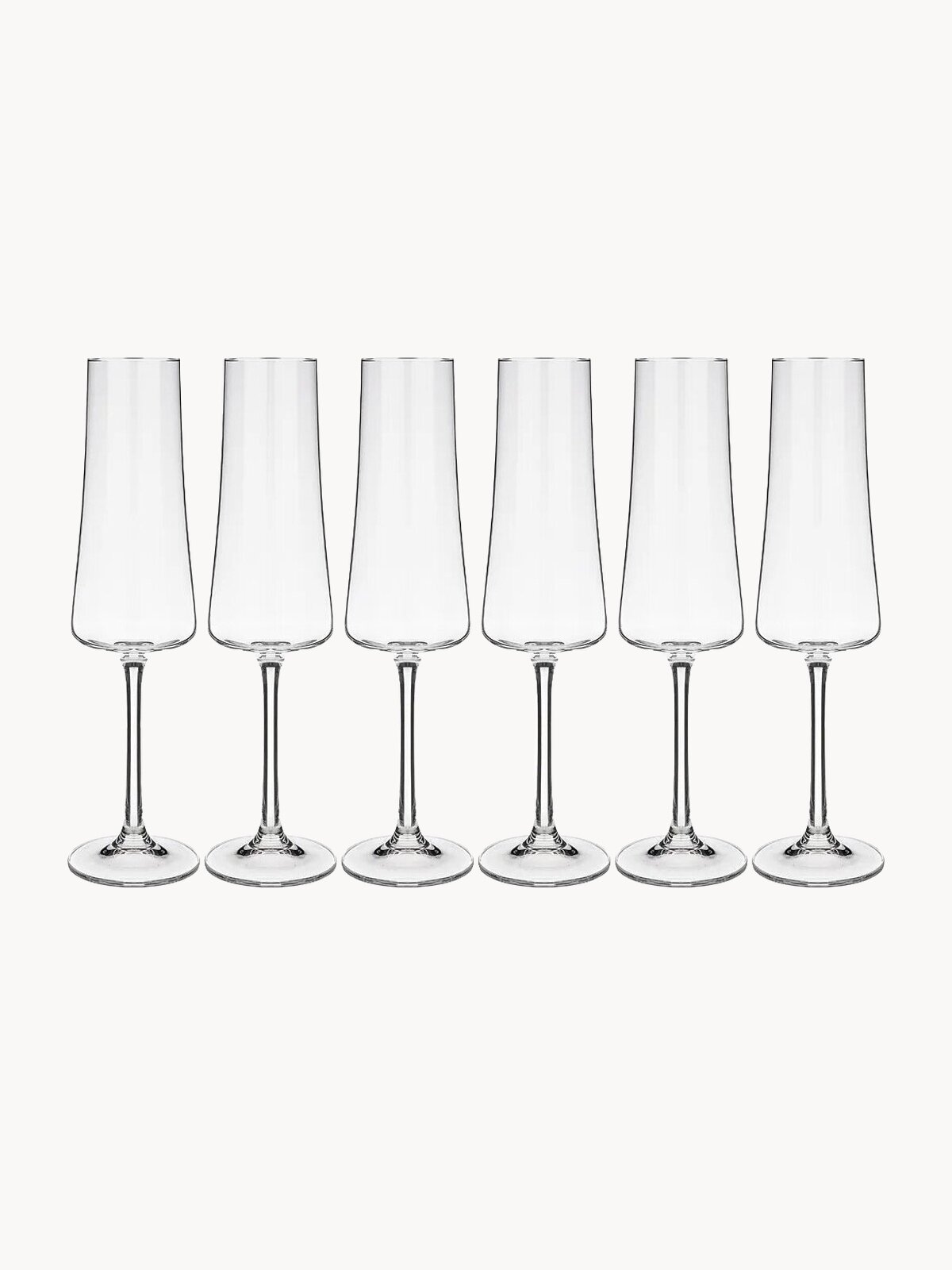 Набор бокалов для шампанского XTRA 6 штук 210мл, богемское стекло