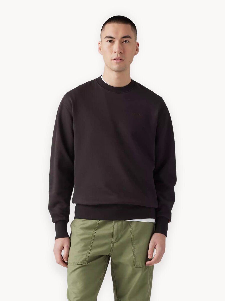 Свитшот Levi's AUTHENTIC CREW, размер L, , чёрный