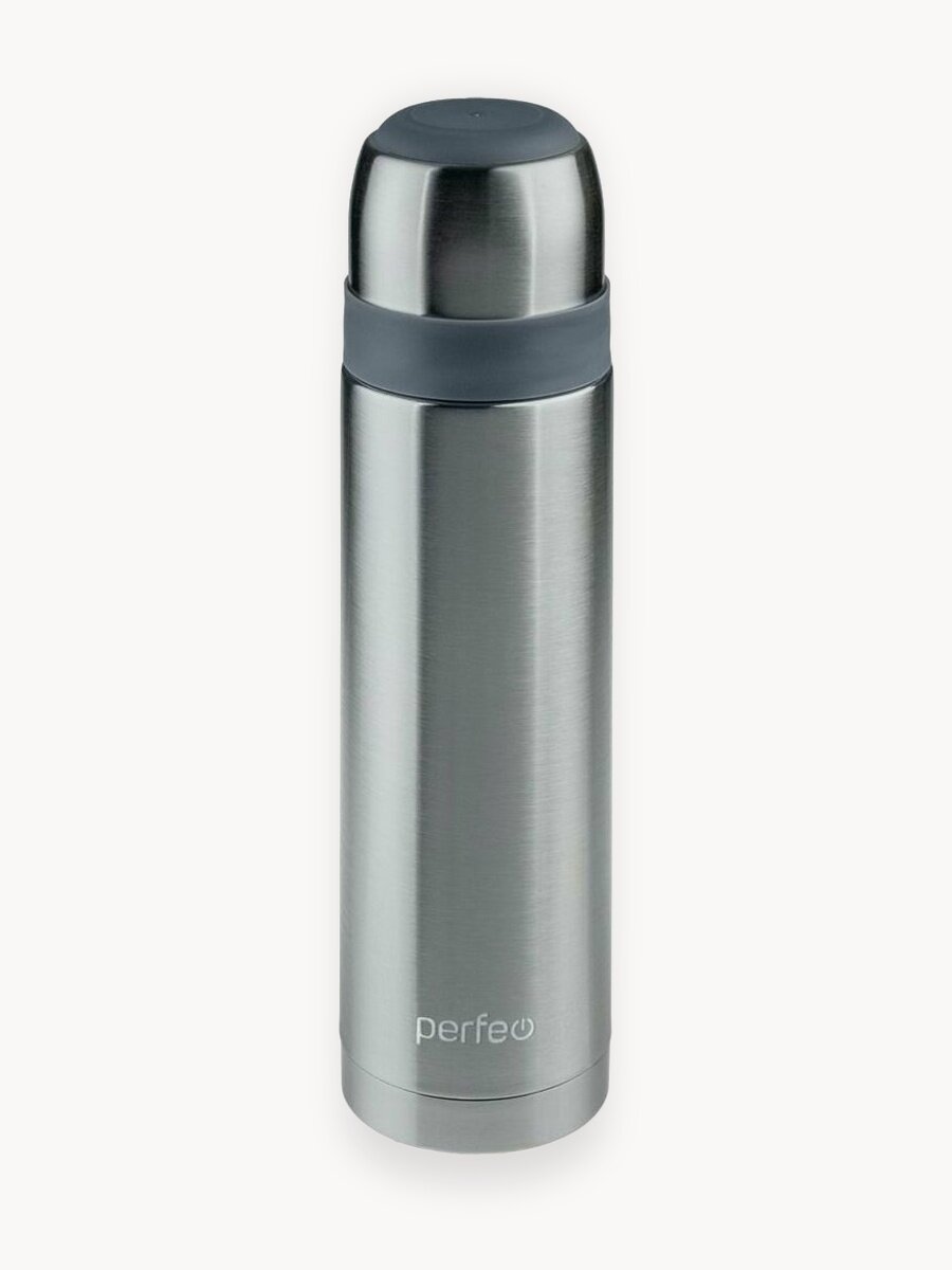Термос PERFEO для напитков с пробкой-кнопкой, объем 0,5 л, нерж. сталь ( PF_D0214)