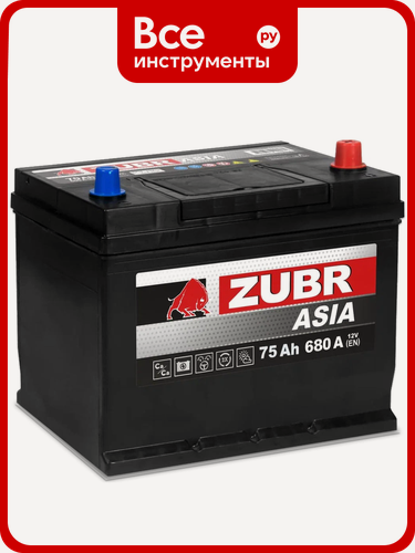 Изображение товара Аккумуляторная батарея ZUBR Ultra Asia 75Ah R+ ZSA750 для морских судов, кальциевая технология
