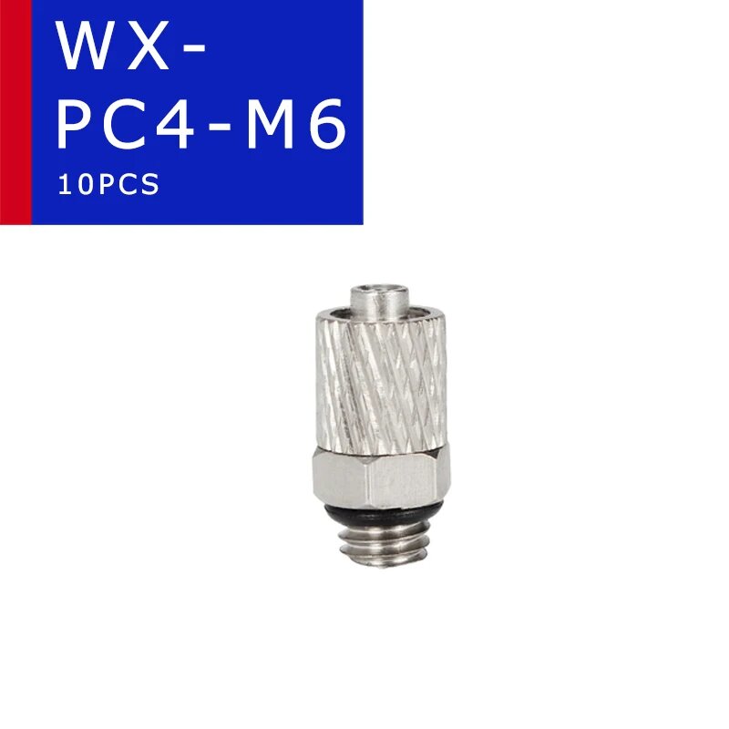 Мини-трахеальные быстросъемные соединения 10 шт. WX-PC4-M6 10