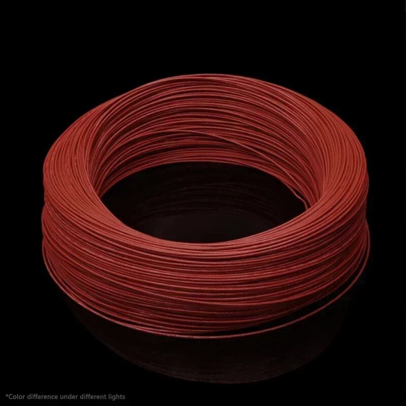 Кабель UL1332 PTFE 5/10 м, медный проводник, для 3D-принтеров 18AWG, Красный, Red, 5 Meters