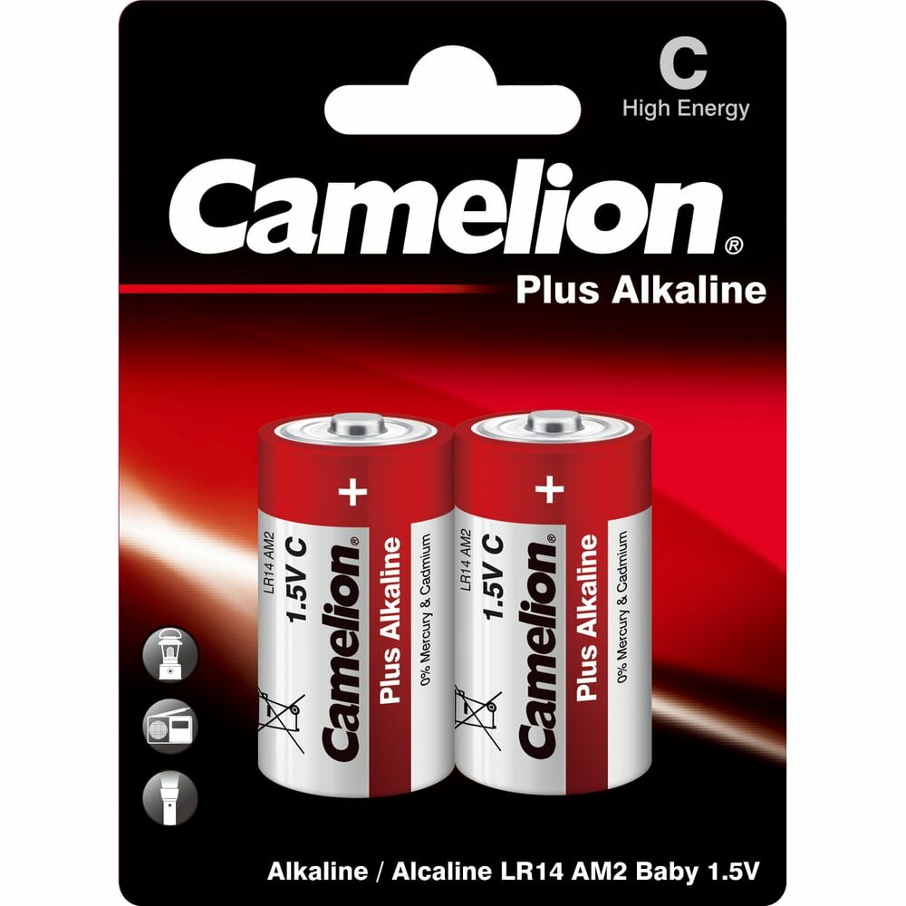 Батарейка 1.5В Camelion LR14 Plus Alkaline BL-2 1653