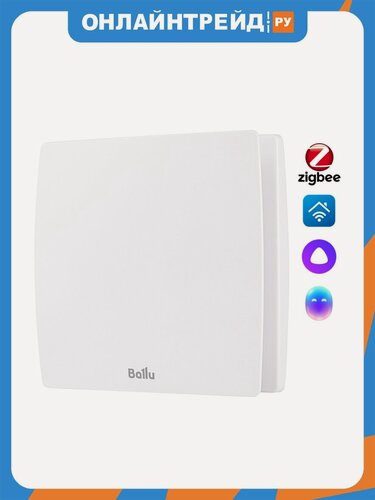 Изображение товара Вентилятор вытяжной Ballu BAF-SL 100 VT с обратным клапаном и таймером