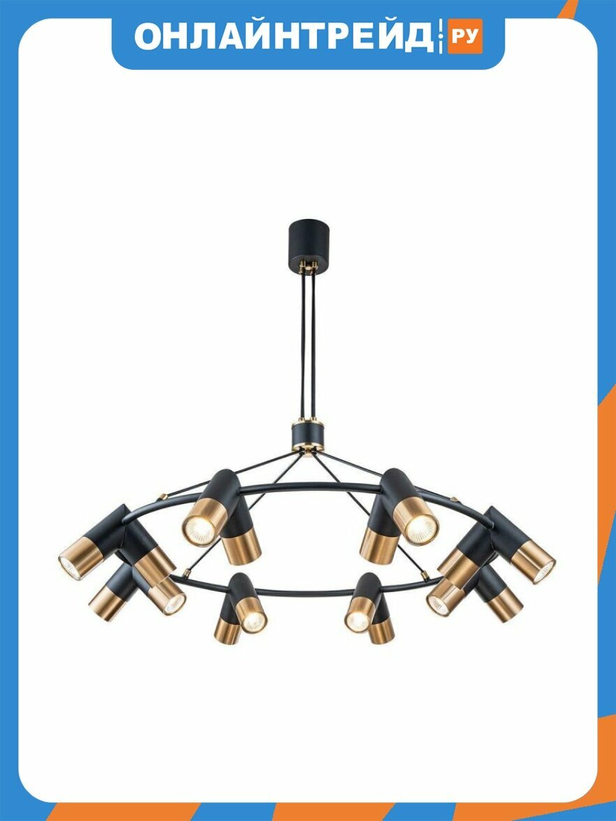 Подвесная люстра Indigo Interior Lighting Indigo Doppio 11036/16P Black V000456