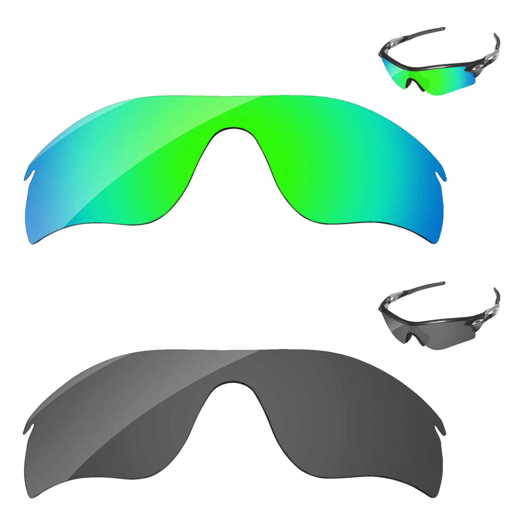 Qyvolux Линзы для Oakley RadarLock Path Black-Green