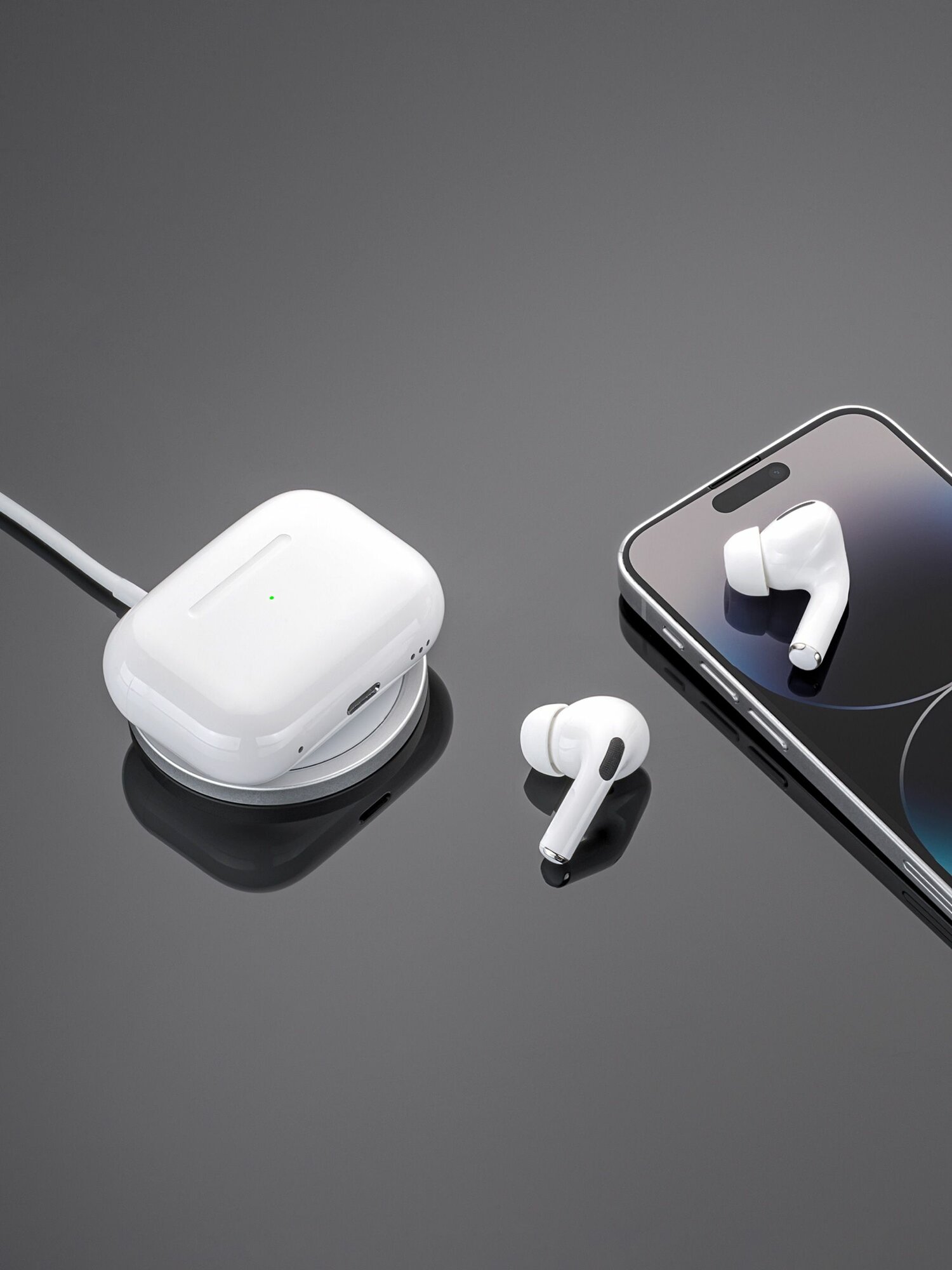 Беспроводные наушники / Air Pro 2 гарнитура bluetooth для телефона с сенсорным управлением и микрофоном, BT 5.1, IPX 4, беспроводной зарядный кейс Lightning 250 mAh,/ Без заводской упаковки 44167-OZ