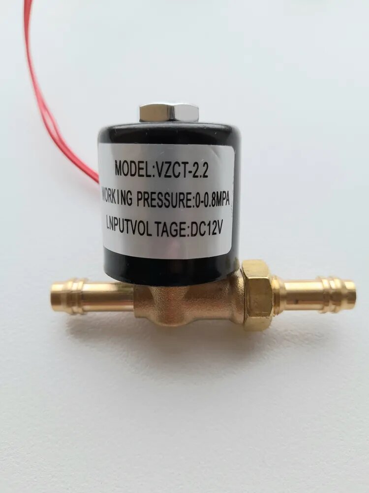 Клапан электромагнитный 12В VZCT-2.2 (DC 12V)