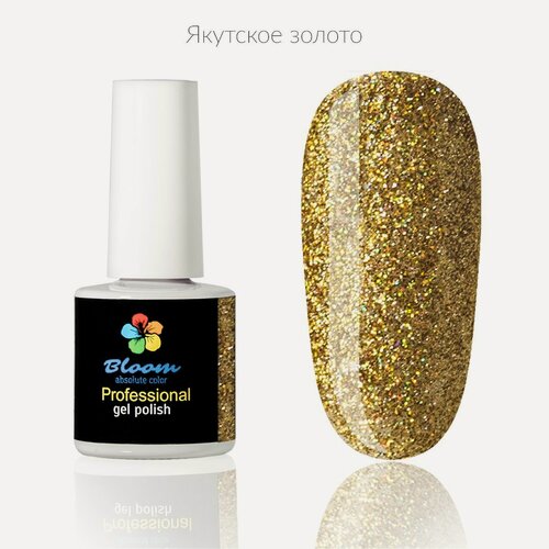Изображение товара Гель-лак "Якутское золото" Bloom, №248, 8мл, плотный, с блестками