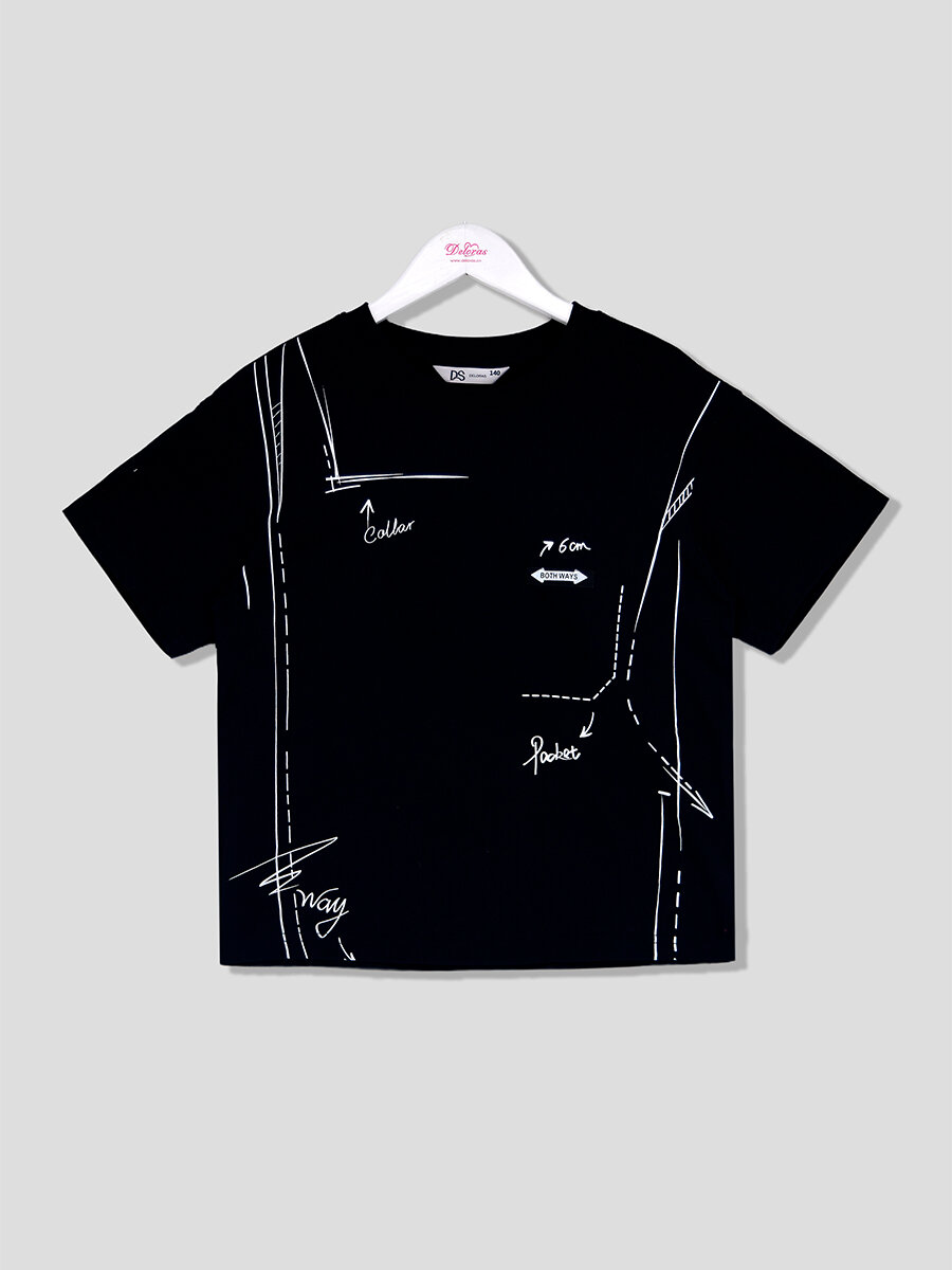 Футболка Deloras, Черный, 140 — фото 1