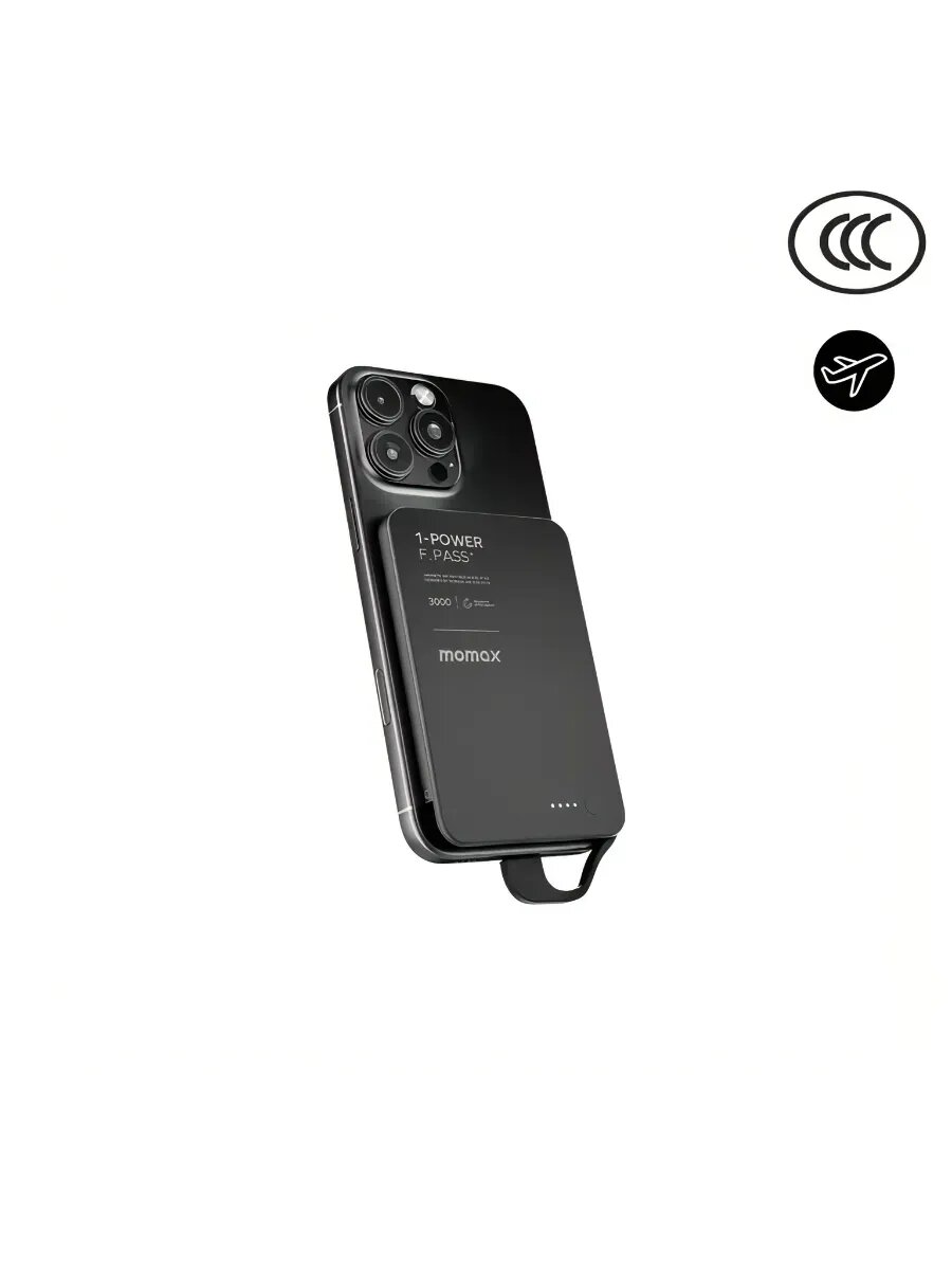 Повербанк 3000mAh с встроенным кабелем Type-C