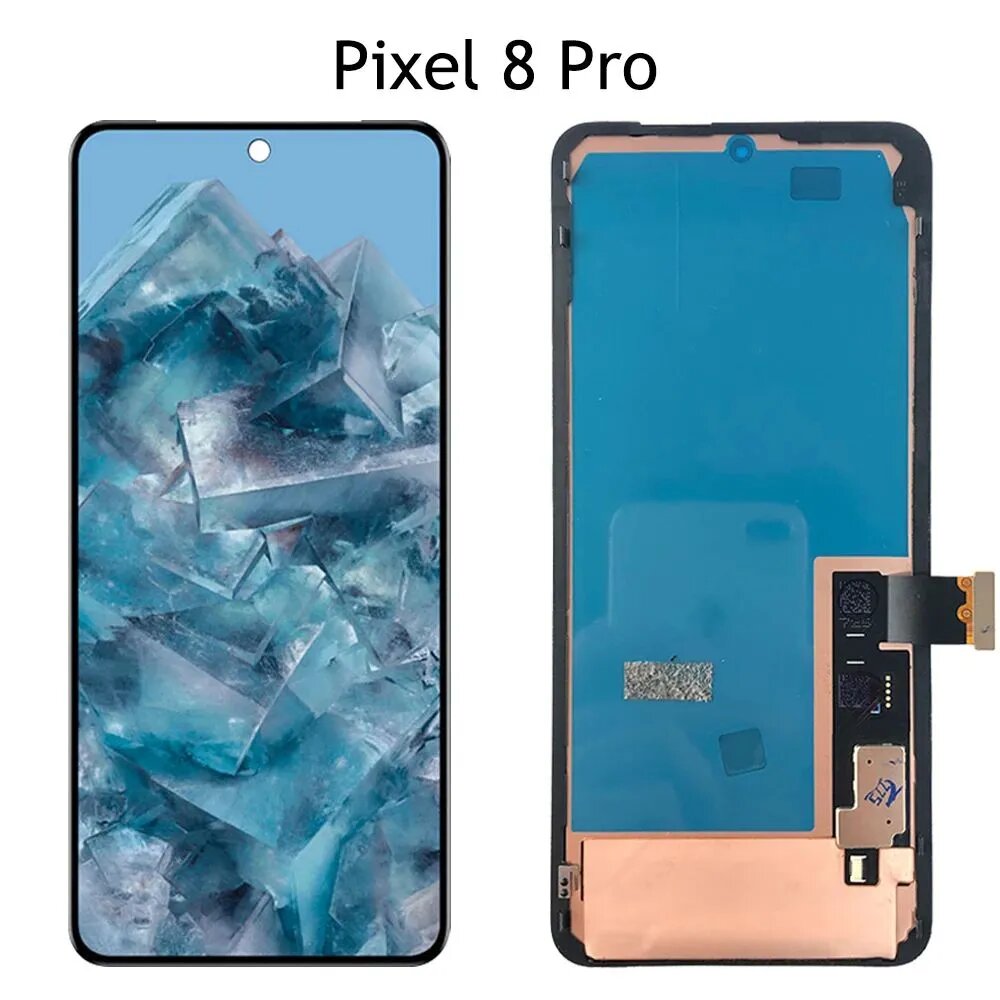 Дисплей LTPO OLED 6.7" для Google Pixel 8 Pro, черный, сенсорный экран, запчасть