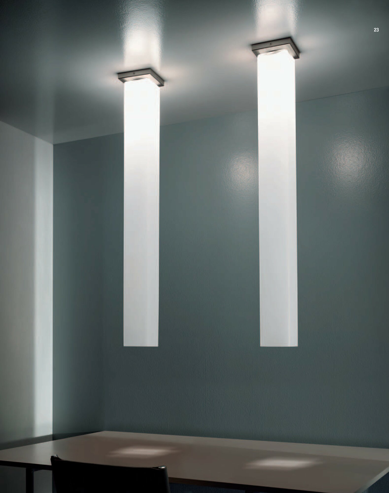 Tubes PL 20 светильник потолочный, белое стекло diafano, мат никель, 1*60W E27 накал (1*100W E27га