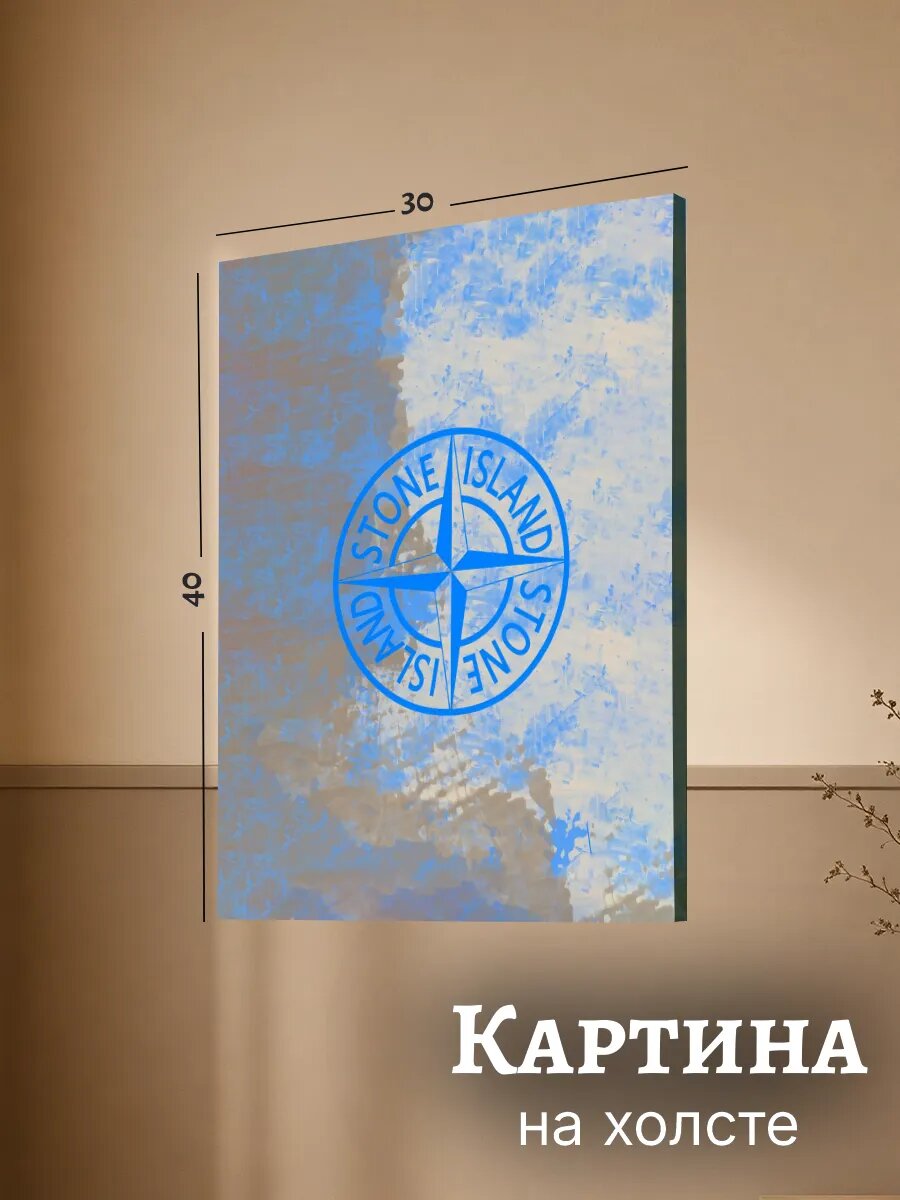Картина Бренд Одежды Лого 30x40 Stone Island Стон Айленд