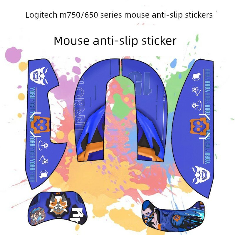 Силиконовый коврик для мыши с антискольжением для Logitech M650/M750, ультра-тонкий и устойчивый к поту, с рисунком Йору