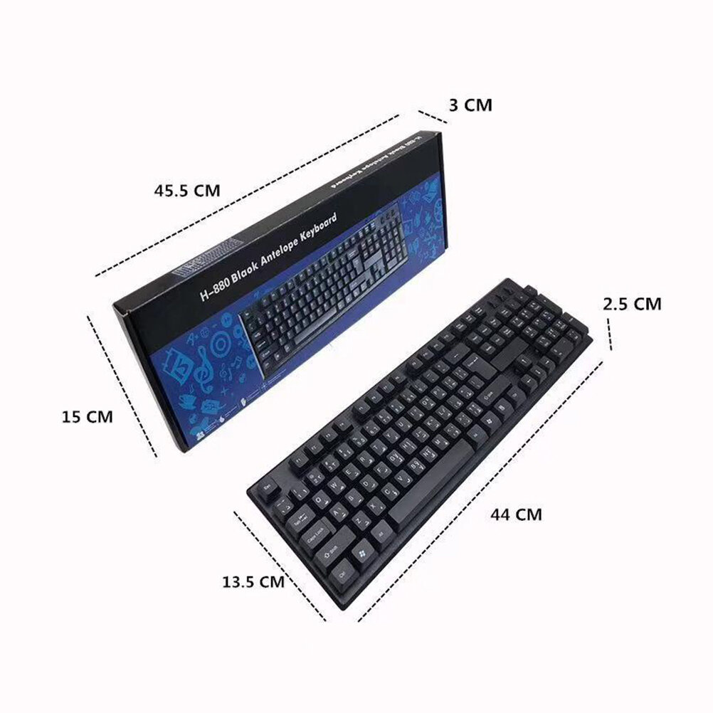 Комплект Клавиатура И Мышка С USB Подключением На Арабском Языке 1 Шт 44X13.5X2.5CM
