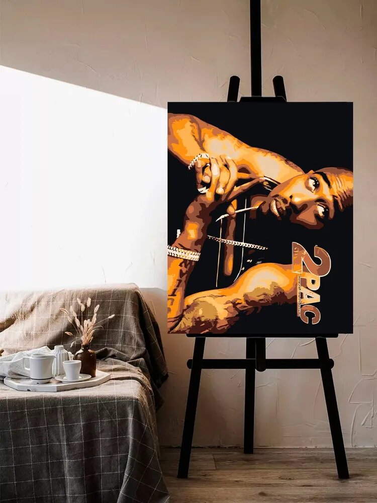 Картина по номерам Тупак Шакур 2pac Певец Рэпер