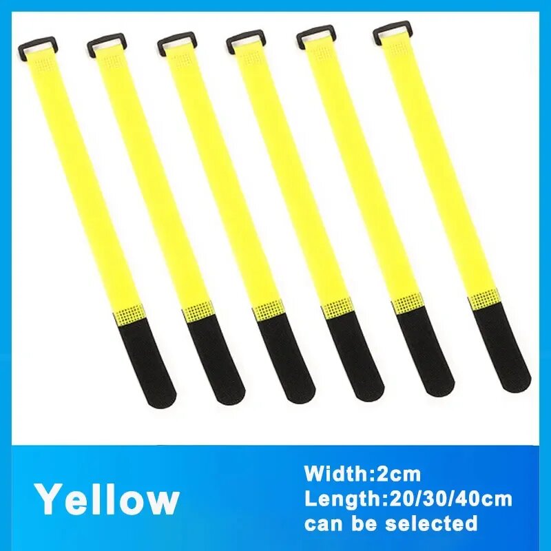 Крепежные ремни JING-SDIY, нейлоновые, 20 мм, 200/300/400 мм 5Pcs 20x200mm, Yellow