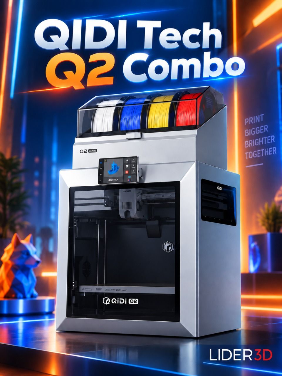 3D принтер QIDI Tech Q2 Combo