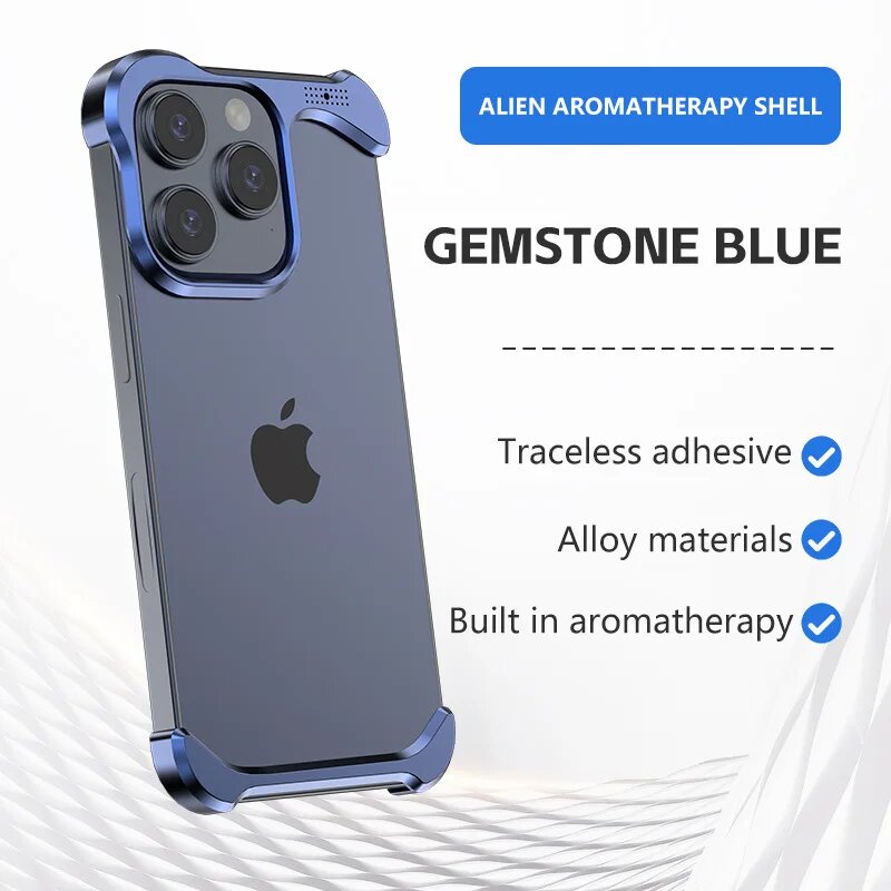 Чехол для iPhone 16 Plus, Gemstone Blue, ароматерапия