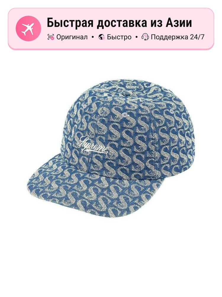 Бейсболка Supreme Monogram Denim 6 Panel для мужчин