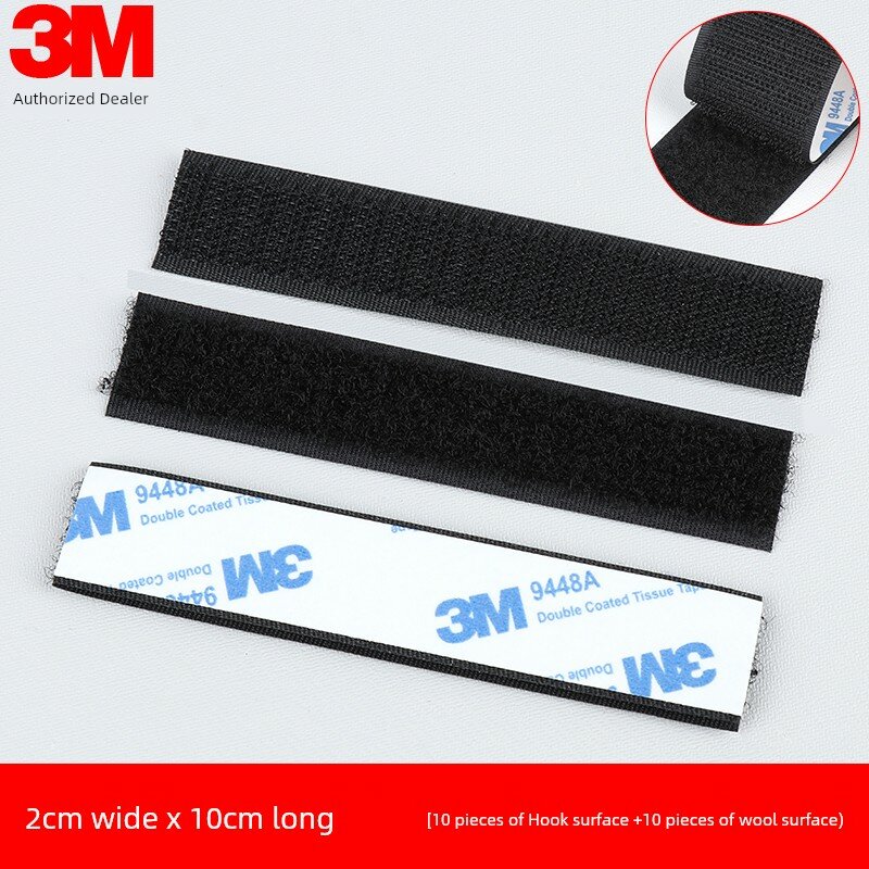 3M Черный 2 см x 10 см лента-защелка, 10 крючков + 10 ворса, для крепления ETC, велосипеда, мотоцикла, видеорегистратора