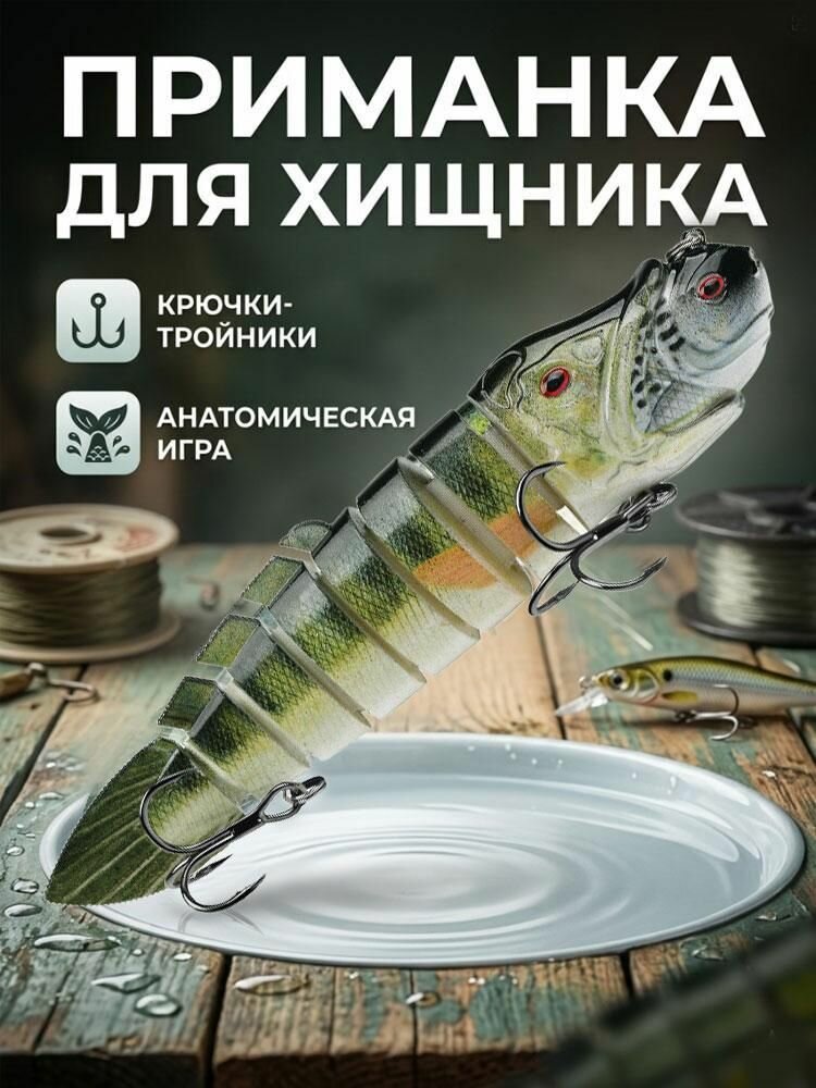 Цветная имитация приманки для рыб, качающаяся влево и вправо, модель маленькой рыбки /для ловли щуки, судака, окуня, голавля/ для пресной и морской рыбалки/ Приманка Луя
