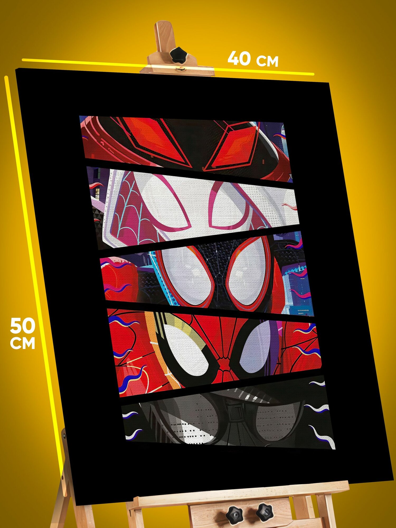 Картина на стену интерьерная на холсте с подрамником 40х50 Marvel Человек-паук: Через вселенные