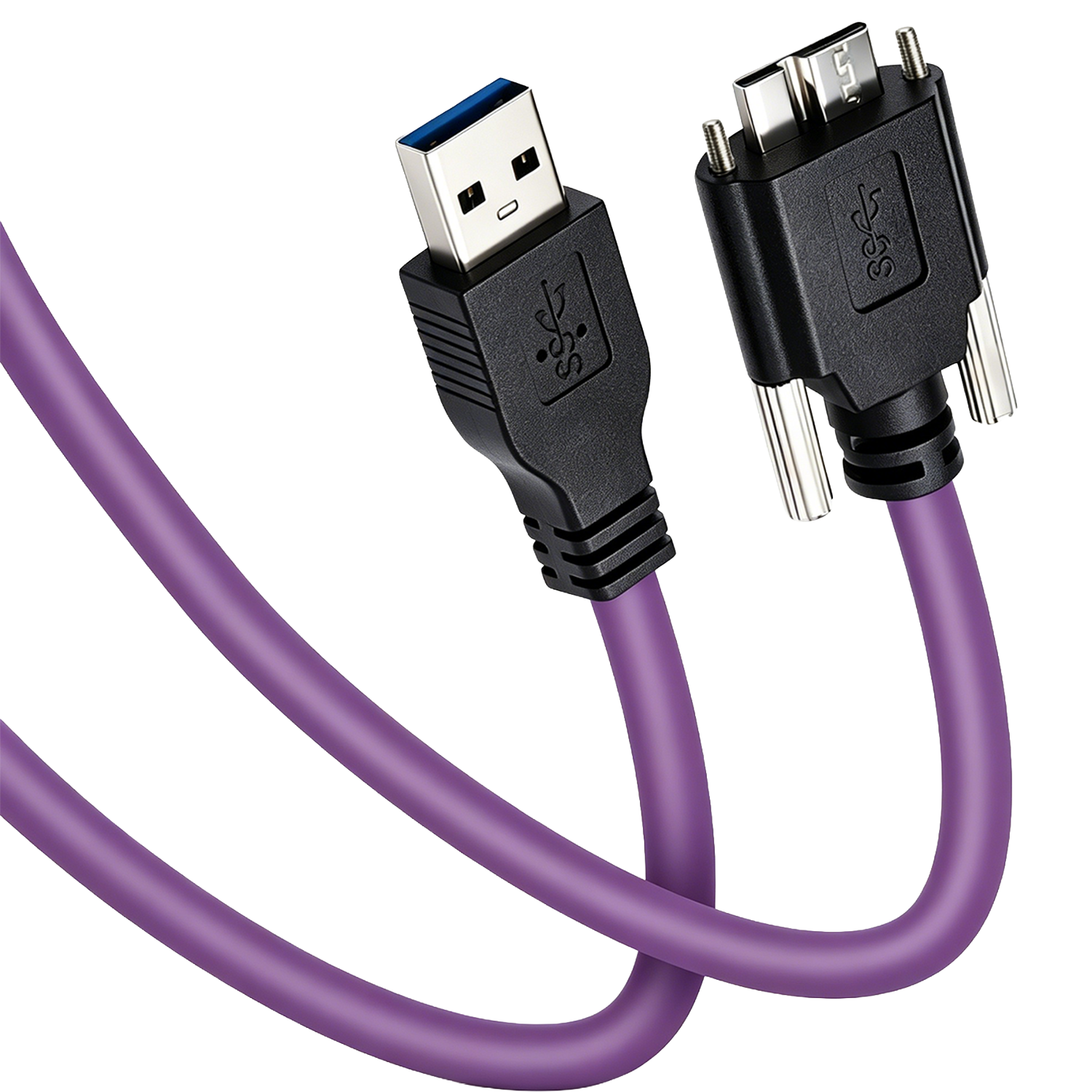 Кабель KSRGB USB 3.0 к Micro-B с винтом Высокая гибкость 5 метров для промышленных камер и визуальных систем