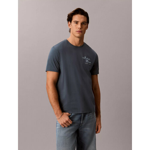 фото Футболка calvin klein jeans, 1 шт., размер l, серый