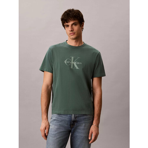 фото Футболка calvin klein jeans, 1 шт., размер s, зеленый
