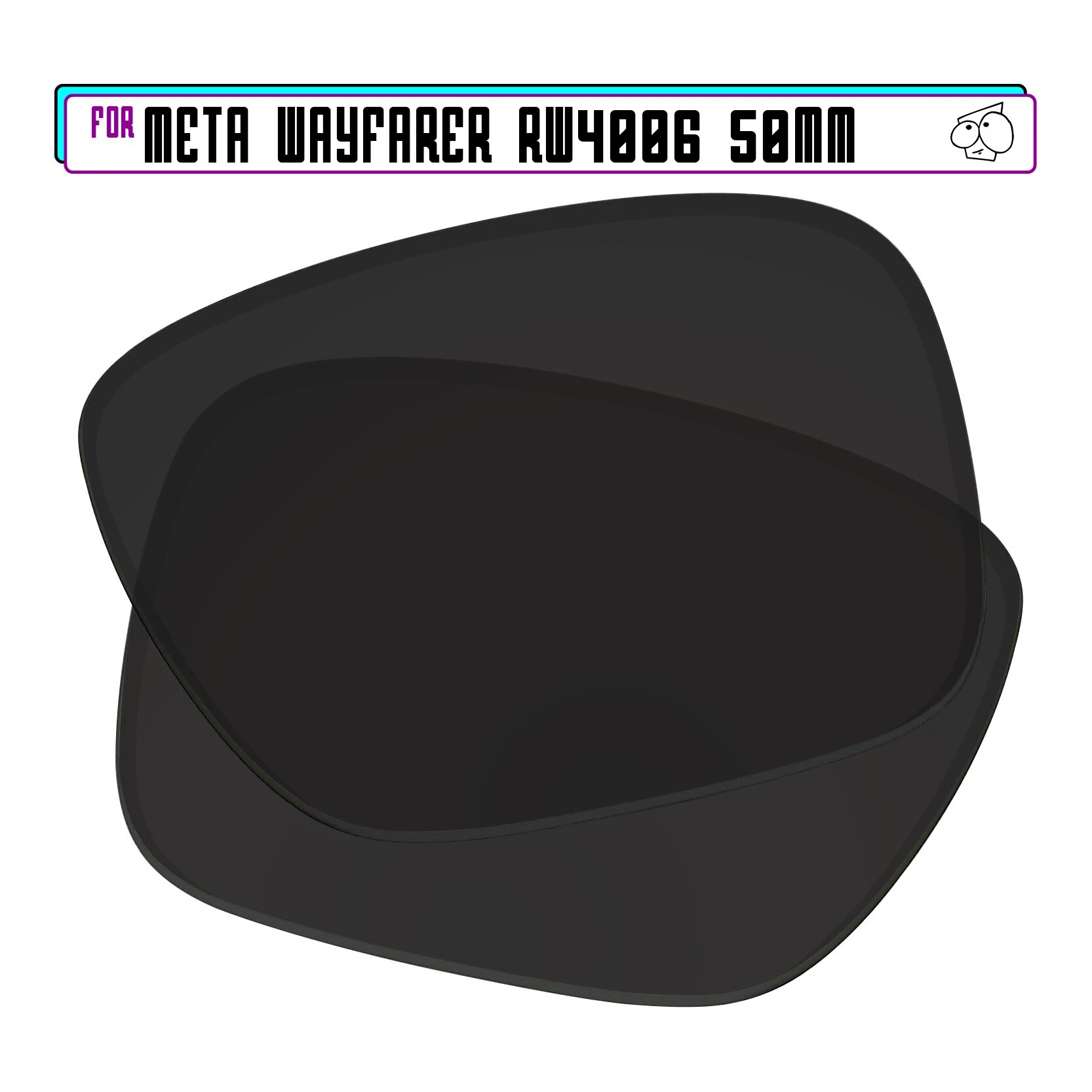 SunglassDoctor Поляризованные линзы для Ray-Ban Meta Wayfarer RW4006 50mm Black
