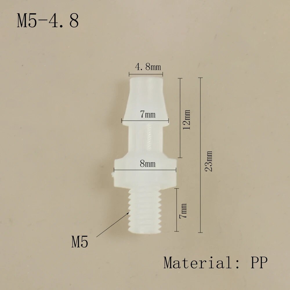 Пластиковый воздушный клапан для шланга MLDCZS M5-4.8(1PCS)