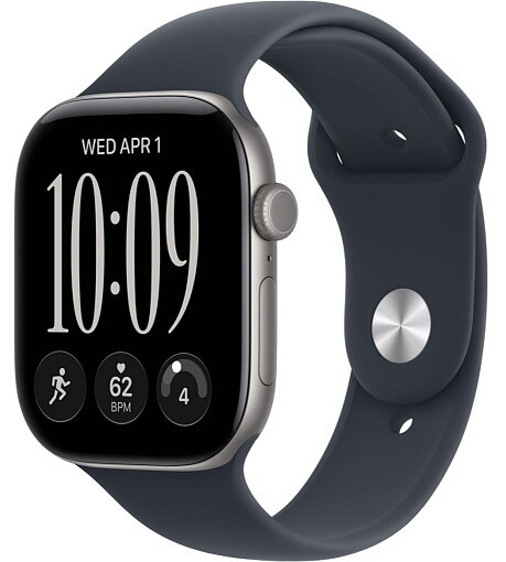 Умные часы Apple Watch Series 12 46mm (GPS) Space Gray Aluminum Case with Sport Band Navy Blue M/L, регион - LL