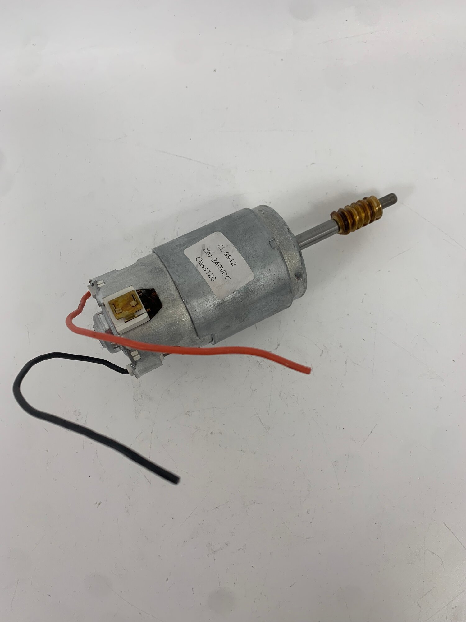 Мотор для шнековой соковыжималки DEXP JC-350 (220-240VDC, CL-9912), вал с червячной шестерней