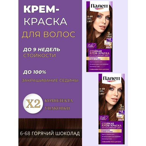 фото Краска для волос palette горячий шоколад (2шт по 110мл) палетт