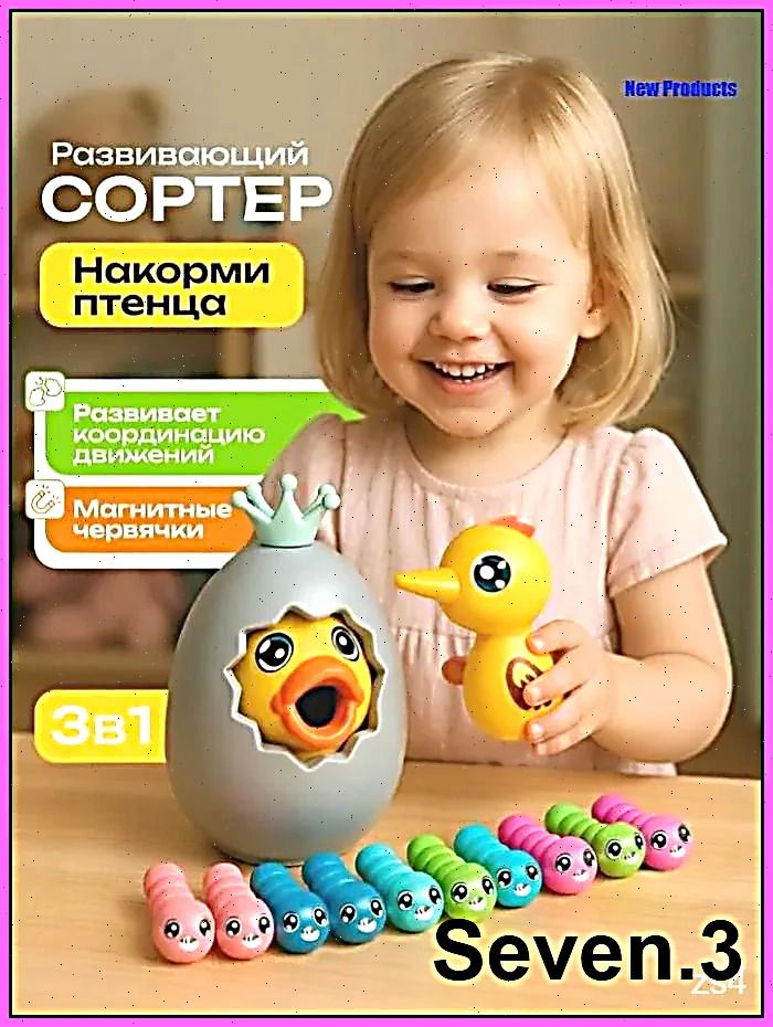 Магнитный бестселлер Монтессори, птенец сортер